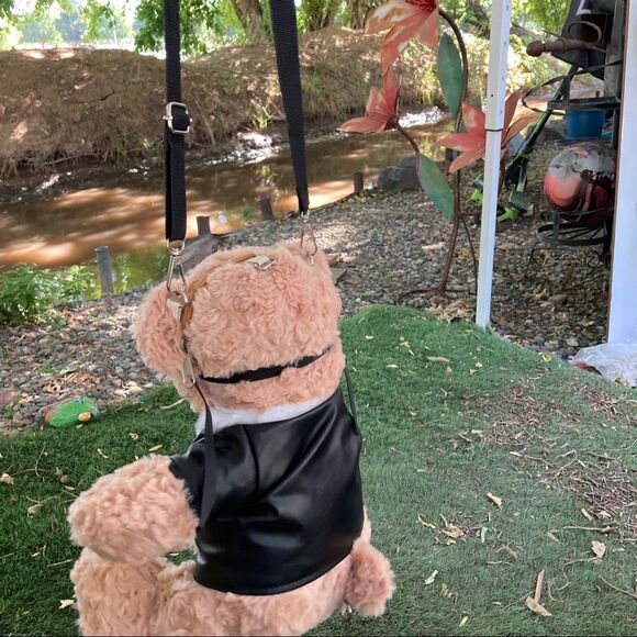 Dolls Kill Convertible Pilot Teddy Bear Plushie Bag Purse - Picture 5 of 8